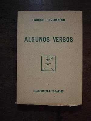 Imagen del vendedor de ALGUNOS VERSOS. a la venta por Carmichael Alonso Libros