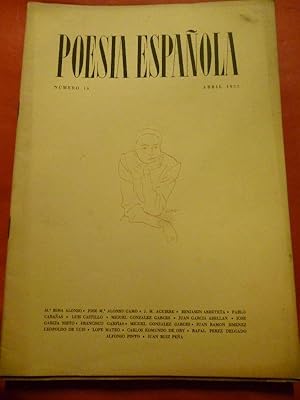 Immagine del venditore per POESA ESPAOLA. Nm. 16. Director: Jos Garca Nieto. Asesores de Redaccin: Rafael Morales y Jos Lpez Ruiz. venduto da Carmichael Alonso Libros