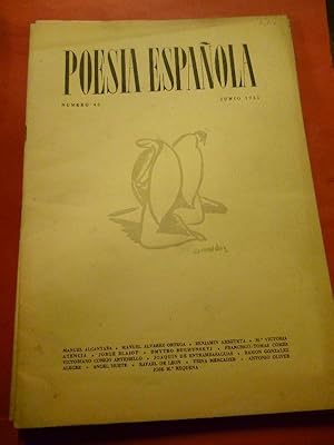 Imagen del vendedor de POESA ESPAOLA. Nm. 42. Director: Jos Garca Nieto. Asesores de Redaccin: Rafael Morales y Jos Lpez Ruiz. a la venta por Carmichael Alonso Libros