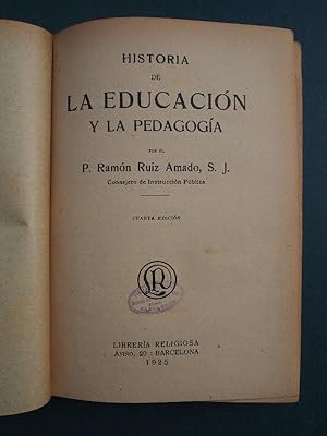 Imagen del vendedor de Historia de la Educacin y la Pedagoga. a la venta por Carmichael Alonso Libros