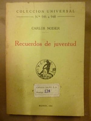 Imagen del vendedor de Recuerdos de Juventud. a la venta por Carmichael Alonso Libros