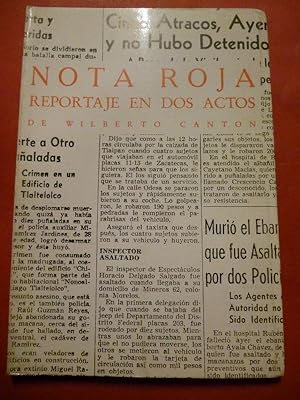Seller image for Nota Roja. Reportaje en Dos Actos. for sale by Carmichael Alonso Libros