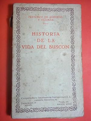 Imagen del vendedor de HISTORIA DE LA VIDA DEL BUSCN. a la venta por Carmichael Alonso Libros