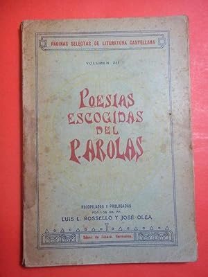 Bild des Verkufers fr POESAS ESCOGIDAS P. AROLAS. Recopiladas y prologadas por Luis L. Rossell y Jos Olea. zum Verkauf von Carmichael Alonso Libros