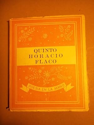Imagen del vendedor de Quinto Horacio Flaco. Trad., prólogo y notas de María Gimeno Guardiola. a la venta por Carmichael Alonso Libros