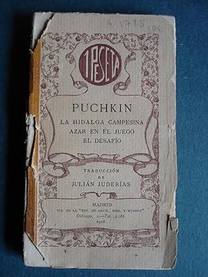 Imagen del vendedor de La Hidalga Campesina. Azar en el Juego. El Desafo. Trad. de Julin Juderas. a la venta por Carmichael Alonso Libros