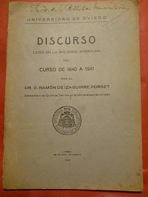 Seller image for Discurso. for sale by Carmichael Alonso Libros