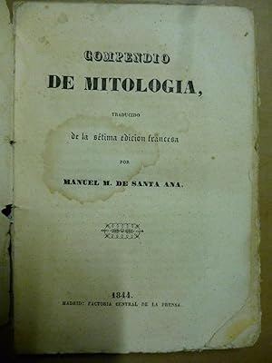 Imagen del vendedor de Compendio de Mitologa. Trad. por . a la venta por Carmichael Alonso Libros