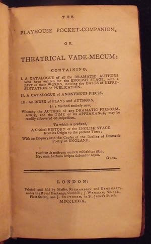 The playhouse pocket-companion, or Theatrical vade-mecum: .