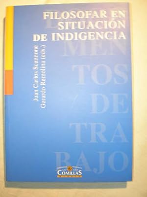 Imagen del vendedor de Filosofar en situacin de indigencia (ms autores:Rafael Carias Bazo, Arturo Gaete) a la venta por Librera Antonio Azorn