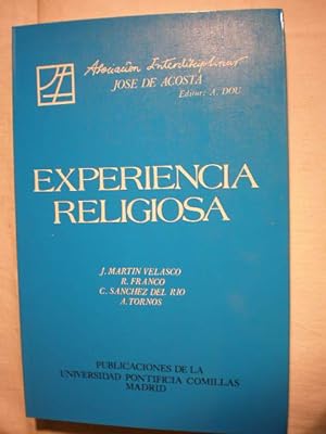 Imagen del vendedor de Experiencia religiosa. Actas de la XV Reunin interdisciplinar, Granada 1988 a la venta por Librera Antonio Azorn
