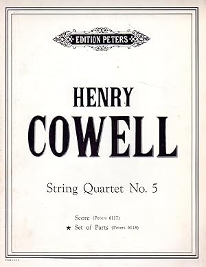 Bild des Verkufers fr String Quartet No. 5 [#5], Set of Parts zum Verkauf von Cameron-Wolfe Booksellers