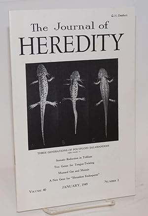 Imagen del vendedor de The journal of heredity, volume 40 number 1 January, 1949 a la venta por Bolerium Books Inc.