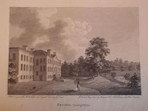 Original Antique Engraving Illustrating Erthig in Denbighshire.