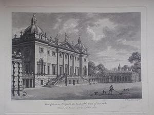 Original Antique Engraving Illustrating Houghton in Norfolk, the Seat of the Earl of Orford, By W...