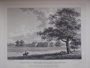 Original Antique Engraving Illustrating Clumber Park in Nottinghamshire, The Seat of the Duke of ...