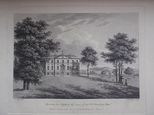 Original Antique Engraving Illustrating Hooton in Cheshire, The Seat of Sir William Stanley, Baro...