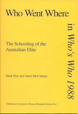 Seller image for Who went where in Who's Who 1988 : the schooling of the Australian elite. for sale by Lost and Found Books