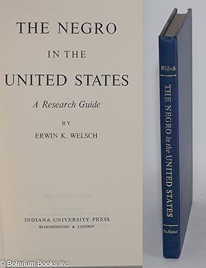 The Negro in the United States; a research guide