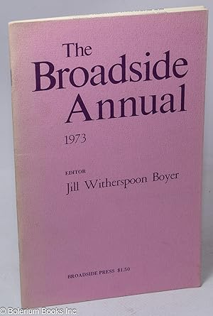 Seller image for The Broadside annual, 1973, introducing new Black poets for sale by Bolerium Books Inc.