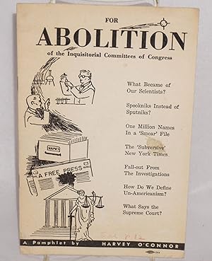 Seller image for For abolition of the inquisitorial committees of Congress for sale by Bolerium Books Inc.