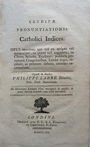 Eruditae Pronuntiationis Catholici Indices LEATHER