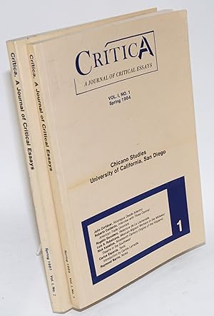 Seller image for Critica: a journal of critical essays; vol. 1, nos. 1 and 2, Spring 1984 and 1985 [two issues] for sale by Bolerium Books Inc.