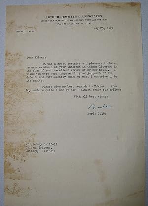 Letter Signed by Merle Colby
