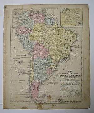 Seller image for Map of South America" and "Map of the Isthmus of Darien" - From Mitchell's School Atlas to Accompany Mitchell's School and Family Geography for sale by Cultural Connection