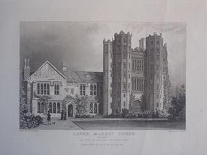 A Fine Original Antique Engraved Print Illustrating Layer Marney Tower in Essex. Published in 1831.