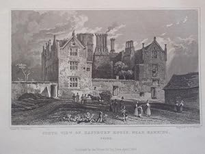 Seller image for A Fine Original Antique Engraved Print Illustrating a View of Eastbury House in Essex. Published in 1833. for sale by Rostron & Edwards