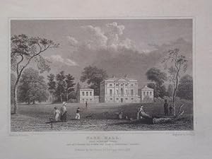 Seller image for A Fine Original Antique Engraved Print Illustrating a View of Hare Hall in Essex. Published in 1833. for sale by Rostron & Edwards