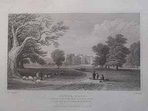A Fine Original Antique Engraved Print Illustrating a View of Bower Hall in Essex. Published in 1...