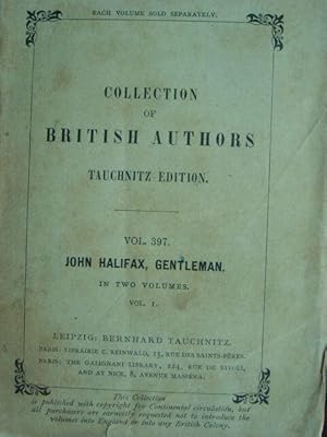 Imagen del vendedor de John Halifax: Gentleman. Volume I (from II). a la venta por Antiquariat Tarter, Einzelunternehmen,