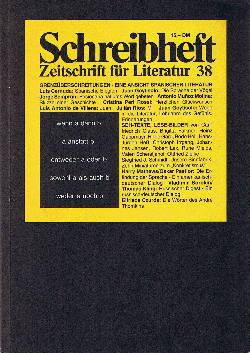 Schreibheft. Zeitschrift für Literatur 38 : Grenzüberschreitungen - Eine Ansicht spanischer Liter...