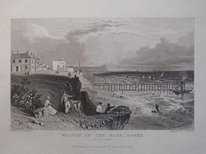 A Fine Original Antique Engraved Print Illustrating a View of Walton on the Naze in Essex. Publis...