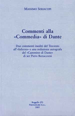 Bild des Verkufers fr Commenti alla Commedia di Dante. Due commenti inediti del Trecento all'Inferno e una redazione autografa del Cammino di Dante di ser Piero Bonaccorsi. Il volume propone l'edizione critica del testo di un commento inedito in volgare all'Inferno dantesco (dal canto II al primo verso del canto XXXIV), ancora trecentesco e quindi ricco di notazioni moraleggianti, seguito da un ulteriore commento inedito sempre trecentesco e sempre in volgare relativo all'intera cantica infernale, perfettamente leggibile e assai interessante sia come contenuti che per ci che concerne i dati linguistici. Il terzo dei testi proposti  una redazione del Cammino di Dante autografo di ser Piero Bonaccorsi da Firenze datato 1440 e inviata a frate Romolo de' Medici conventuale di Santa Croce. Tutti e tre i testi riportati sono stati rinvenuti all'interno di codici della Biblioteca Mediceo Laurenziana di Firenze, e forniscono ulteriore testimonianza della diffusione e dell'intento apologetico ed esplicativo sorto zum Verkauf von FIRENZELIBRI SRL