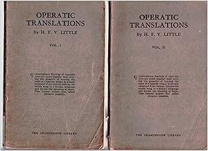 Operatic Translations Volume 1 and Volume 2