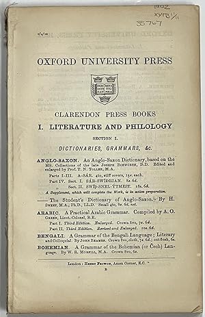 OXFORD UNIVERSITY PRESS. Clarendon Press Books