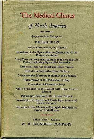 Imagen del vendedor de THE MEDICAL CLINICS OF NORTH AMERICA. January 1957. The Sick Heart. Chicago Number. a la venta por Kurt Gippert Bookseller (ABAA)