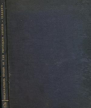 Image du vendeur pour Bibliographical and Other Studies on the Pervigilium Veneris mis en vente par Barter Books Ltd