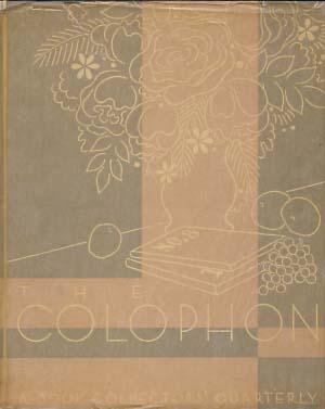 Seller image for The Colophon Part Eight. With Signed Lithograph by Victoria Hutson for sale by Parigi Books, Vintage and Rare