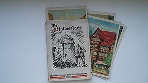 Alt-Halberstadt. 14 Postkarten nach Gemälden Halberstädter Maler (komplett)