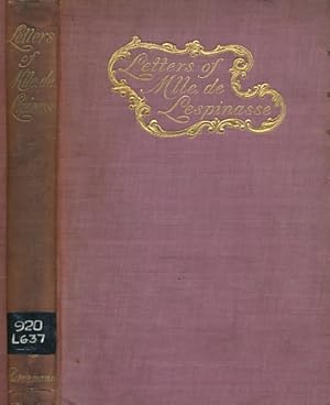 Seller image for Letters of Mlle de Lespinasse for sale by Barter Books Ltd