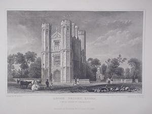 A Fine Original Antique Engraved Print Illustrating a View of Leigh Priory in Essex. Published in...
