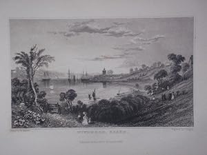 A Fine Original Antique Engraved Print Illustrating a View of Wivenhoe in Essex. Published in 1832.