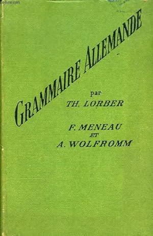 Seller image for GRAMMAIRE ALLEMANDE for sale by Le-Livre