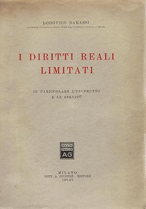 Seller image for I DIRITTI REALI LIMITATI. In particolare lusufrutto e le servit for sale by Librera Torren de Rueda