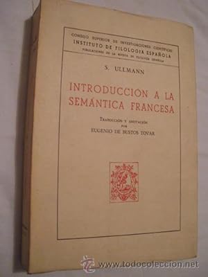 INTRODUCCIÓN A LA SEMÁNTICA FRANCESA