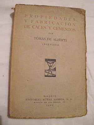Seller image for PROPIEDADES Y FABRICACIN DE CALES Y CEMENTOS for sale by Librera Maestro Gozalbo